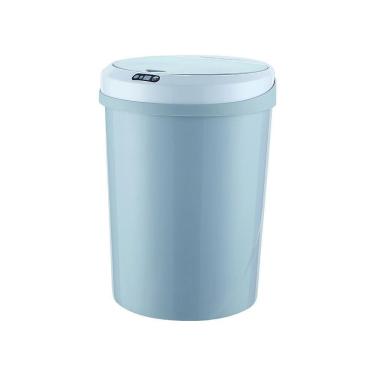 Imagem de Lixeira Automatica Sensor Touch Cesto Lixo 9 Litros Inteligente Banheiro Cozinha Azul Luxo