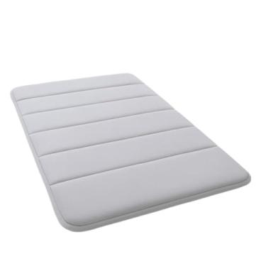 Imagem de Kit 1/2 Tapetes Ultra Soft Absorvente Antiderrapante Macio Secagem Rápida Poliéster Lavanderia Banheiro Tapete Antiderrapante Banheiro(1,Cinza Claro)