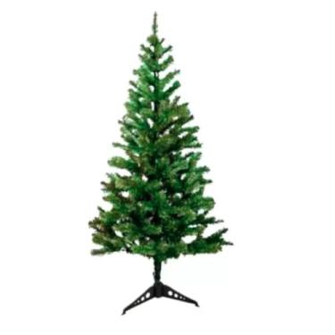 Imagem de Árvore de Natal Verde 90cm com 100 Galhos Cheios e Proteção Anti-Chamas | Compacta Segura | Ideal para Decoração de Salas Escritórios e Ambientes Pequenos