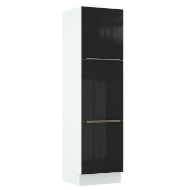 Imagem de Paneleiro Madesa Lux 60cm 3 Portas Branco Preto