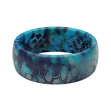 Imagem de Groove Life Anel de casamento de silicone para homens – Anéis de borracha respirável para homens, cobertura vitalícia, design exclusivo, anel masculino de ajuste confortável – Camuflagem original Kryptek, Pontus, 7