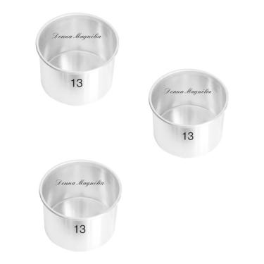 Imagem de 2X Kit 3  Três  Assadeira Forma Bolo Redonda Alta 13 X 10 G