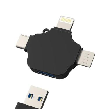 Imagem de Adaptador 3 em 1 para iPhone OTG tipo C para Lightning Micro USB C compatível com Samsung 15 14 13 12 Pro Max Plus para iPad Air Mini câmera leitor de cartão mouse teclado pen drive Android L+MC