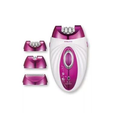 Imagem de Depilador Elétrico Feminino 3 em 1 Corpo, Rosto e Axilas - Sokany