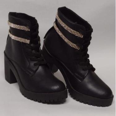 Imagem de Bota Feminina Coturno Feminino Sola Tratorada Feminina Com Extras Pedr