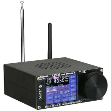 Imagem de Receptor de rádio ATS25 Max-Decoder ii Si4732 com 4000 mA; V4.17 atualizado adiciona impedância de entrada de antena HI-Z, função LNA de modo 50 ohm, circuito de filtro passa-banda, suporta FM AM SSB