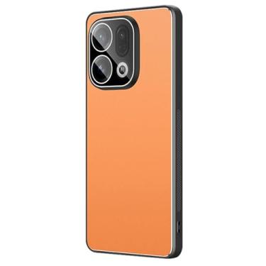 Imagem de HAOMRIYL Capa fina para Oppo Find X9/X9pro, proteção total de lente de policarbonato à prova de choque, capa antiderrapante, laranja, X9Pro