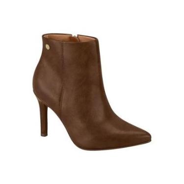 Imagem de Bota Feminina Cano Curto Salto Alto Bico Fino Vizzano-Feminino