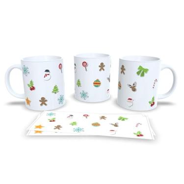 Imagem de Caneca Natalina de Cerâmica, Verde Água com Bonecos de Neve, 325ml, Design Decorativo Feliz Natal, Resistente a Microondas, Ideal para Casa e Escritório (11)