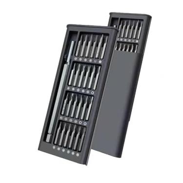 Imagem de Conjunto de chaves de fenda magnética 24 em 1 para uso doméstico e profissional | Ferramenta de reparo de precisão para telefone, laptop, eletrônicos duráveis