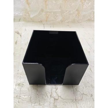 Imagem de Porta-guardanapos de coquetel, porta-guardanapos de acrílico preto para mesa