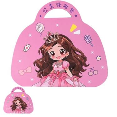 Imagem de Kit Infantil Maleta de Maquiagem Rosa, com 6 Sombras, 2 Pincéis, Pedrinhas Decorativas e Livro, para Crianças Acima de 4 Anos, 21x24x3cm