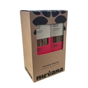 Imagem de Incenso Nirvana Olíbano E Rosas Natural 12 Cxs C/9 Varetas
