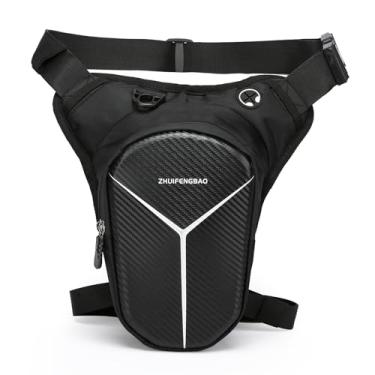Imagem de yucenbra Bolsa de perna de motocicleta, bolsa de coxa para equitação, bolsa de perna para homens e mulheres - com alças removíveis, pochete à prova d'água, bolsa de telefone - viagem caminhada