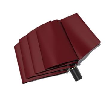 Imagem de barenx Guarda-chuva elegante, guarda-chuva dobrável automático premium, guarda-chuva com proteção UV, guarda-chuva compacto - 8/10/24/60 costelas, 8 nervuras, alça dourada, vermelha