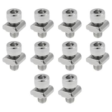 Imagem de SG Store 10 peças de aço inoxidável M8 T-Slot Nuts serve para perfis de alumínio da série 30 com parafuso M8