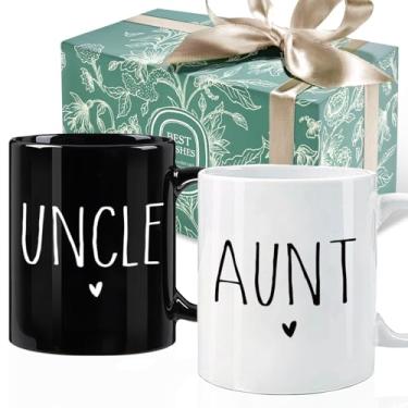 Imagem de Caneca de café New Aunt & Uncle Presentes Primeira Vez 2026, Promovido a Tia e Tio 2026 Canecas, Presente de Caneca de Anúncio de Gravidez, Presente de Anúncio de Primeira Vez de Gravidez, Presente de