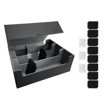 Imagem de The Gaming Mat Company XL Trading Card Storage Box PU Leather Strong Magnetic Closure Commander Deck Case Fits 1800+ Single Sleeved Cards for MTG YuGiOh Pokemon and Sports Cards