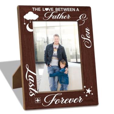 Imagem de BKDJPC The Love Between a Father And Son Lasts Forever, Presentes de Dia dos Pais para Pai da Filha, Exclusivo, Porta-retrato de madeira para papai de Duaghter, porta-retrato para decoração de mesa