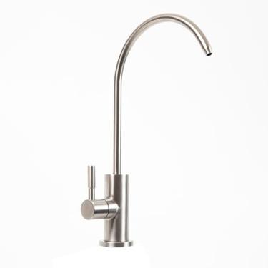 Imagem de Heaorld Torneira de água potável níquel escovado, torneira de filtro de água para pia de cozinha, torneira RO sistema de osmose reversa, sem folga de ar, aço inoxidável 304