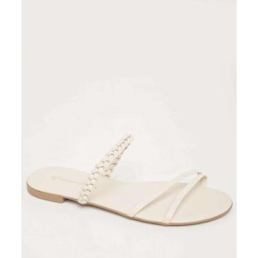 Imagem de Rasteirinha Feminina Tiras-43041 - NARA MARTINS, 38, Off white