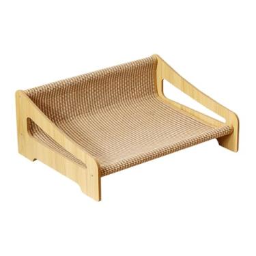 Imagem de Fenteer Cama arranhador para gatos Móveis para arranhar gatos Rede de descanso para animais de estimação Placa arranhadora para gatos para gatos Dormir, Style B