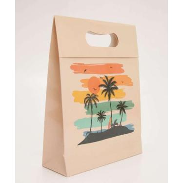 Imagem de Embalagem Presente Sacola Estampada Marisa-16266, Bege, UN