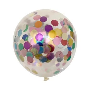 Imagem de Balões De Látex Transparentes Com Glitter Dourado 5/10/20pcs Para Deco