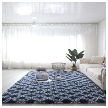 Imagem de SPXMQSS Tapete para quarto, tapetes ultra macios para sala de estar com forro antiderrapante tapetes laváveis, tapete peludo para quarto, sala de estar, quarto, dormitório, quarto de crianças