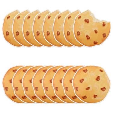 Imagem de 16 Peças Grandes Adesivos de Biscoito, 20cm Removíveis Piso e Parede Adesivos de Biscoito com Gotas Chocolate para Crianças Aniversário Chá Bebê Decoração