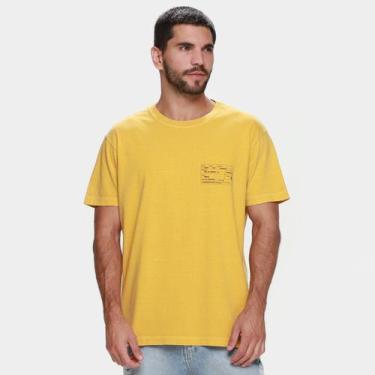 Imagem de Camiseta Osklen Stone Carimbo Masculina, Laranja, M