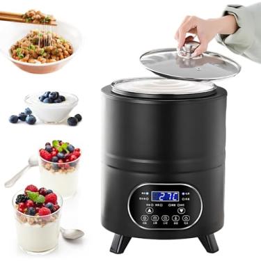 Imagem de Fermentador elétrico de vinho de arroz Natto, fermentador de alho preto, iogurteira com controle de temperatura constante e recipiente de aço inoxidável de 8/12 litros.