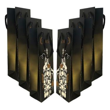 Imagem de Kit 6 Sacolas Garrafa Vinho Champagne - Cheers! - VMP