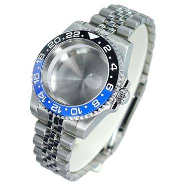 Imagem de FEIYASHI Caixa de relógio de mergulho de aço GMT de dois tons 200 m à prova d'água para movimento NH35/34/36/38 4R36 Miyota8215 ETA2824, Tampa inferior sólida 5, For Miyota8215 8205 Movement, Caixa de