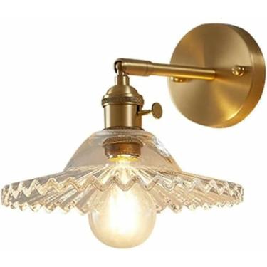 Imagem de WLHAZMWY Candeeiro de parede retrô vintage com abajur de vidro, luminária moderna, lâmpada de base E27 para sala de estar, quarto, escritório (cavalo animal)