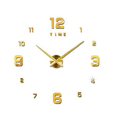 Imagem de Relógio de Parede Espelho 3D Sem Moldura DIY Grande Adesivos Silenciosos para Sala Estar Decorações Casa