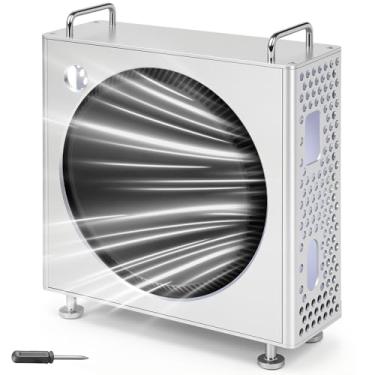 Imagem de Capa de AlumíNio com Para Mac Mini M4, Suporte de Chassi de Computador, Suporte de AlumíNio com DissipaçãO de Calor de Painel de Malha
