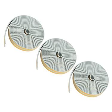 Imagem de Remoção de espuma para clima, isolamento de alta temperatura, tira de espuma para porta, forte aderência, absorção sonora, 6 peças para porta de janela (cinza)