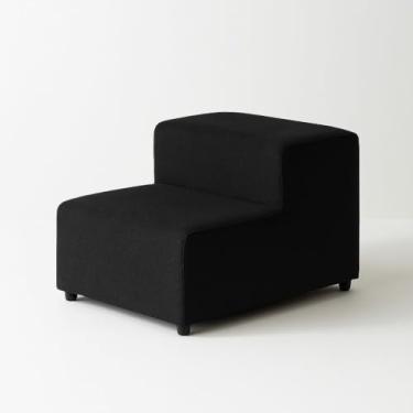 Imagem de Escadas para Pet Cachorro Gato 2 Degraus - Mais Segurança para seu Gato ou Cachorro Acessar o Sofá(Preto)