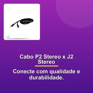Imagem de Cabo P2 Stereo X J2 Stereo Níquel