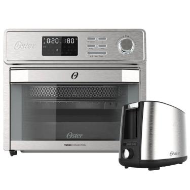 Imagem de Kit Forno E Fryer 25L E Torradeira Inox Oster 110V