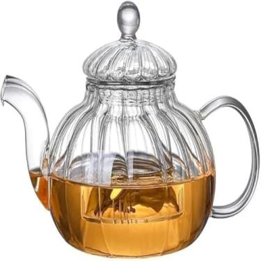 Imagem de Chaleira transparente com infusor para cha e cafe, resistente