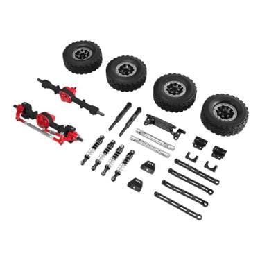 Imagem de Esquirla Kit de acessórios para upgrade de carro RC, incluindo pneus dianteiros e traseiros, peças modificadas para o modelo para MN82 1/12, Preto