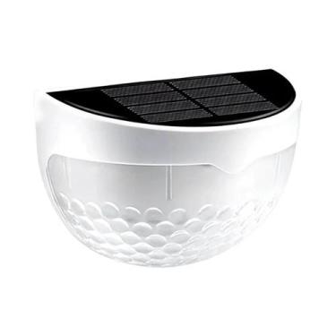 Imagem de Lâmpada Solar LED Branca Quente Para Cerca, Luzes De Parede Externas À