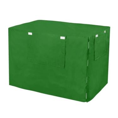 Imagem de Capa de caixa de cachorro verde escuro resistente à água fácil de instalar para donos de cães média