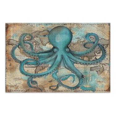 Imagem de Quebra-cabeça com várias pernas de lula em um mapa antigo para adultos com letras nas costas 1000 peças para adultos