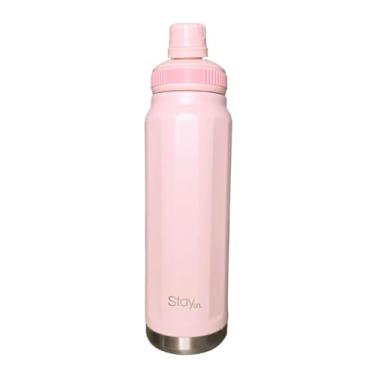 Imagem de Garrafa Térmica StayON Chicago 750ml – Aço Inox 304, Parede Dupla, Gelado por 24h, Tampa Antivazamento, Acabamento Premium, Livre de BPA – Ideal para Academia, Trabalho e Dia a Dia (Rosa)
