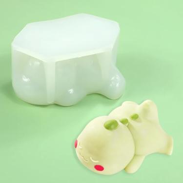 Imagem de 1 pç molde de silicone em forma de animal conjunto de moldes de doces de chocolate desenho animado dinossauro gato molde para casamento, festival, festas e artesanato faça você mesmo