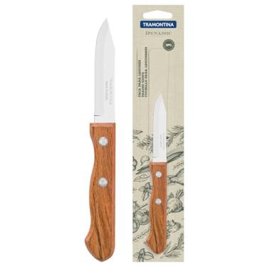 Imagem de Faca para Legumes e Frutas Tramontina Dynamic com Lâmina em Aço Inox e Cabo em Madeira Natural 3"