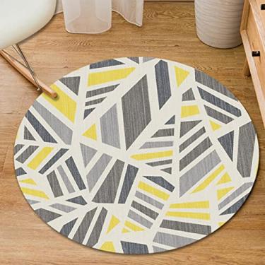 Imagem de Tapete redondo macio moderno para quarto, sala de estar, estudo, mesa de centro, interior, exterior, estilo moderno, tapete curto de pelúcia, D, diâmetro 60 cm